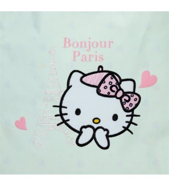 Joumma Bags Borsa Snack Hello Kitty Paris Turchese -27x34x0,5cm-