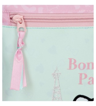 Joumma Bags Hello Kitty Paris Trousse  crayons turquoise  trois compartiments -22x12x5cm