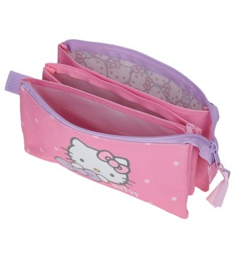 Disney Hello Kitty My favourite bow three compartment pouch pink