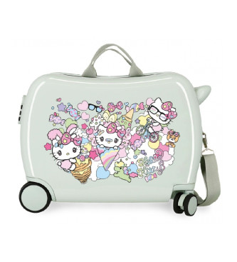 Joumma Bags Hello Kitty Harajuko valise turquoise roues multidirectionnelles