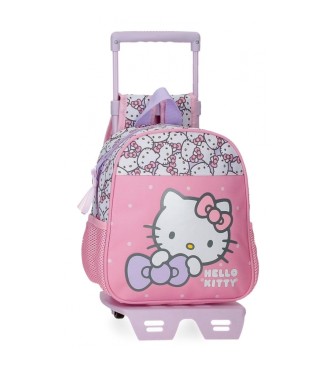 Disney Hello Kitty Moj najljubši lok 25 cm otroški nahrbtnik z rožnatim vozičkom