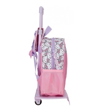 Disney Plecak przedszkolny Hello Kitty My favourite bow 25 cm z różowym wózkiem
