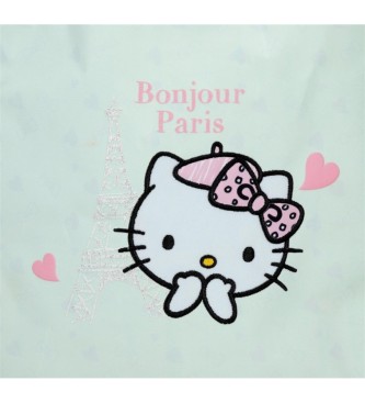 Joumma Bags Zainetto scuola Hello Kitty Paris turchese -30x38x12cm-