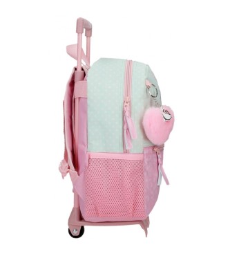 Joumma Bags Plecak Hello Kitty Paris z wózkiem turkusowy -25x32x12cm