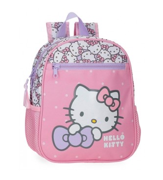 Disney Hello Kitty O meu lao preferido 28 cm mochila pr-escolar com carrinho cor-de-rosa