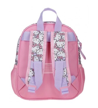 Disney Hello Kitty O meu lao preferido 28 cm mochila pr-escolar com carrinho cor-de-rosa