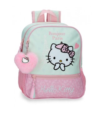 Joumma Bags Plecak przedszkolny Hello Kitty Paris turkusowy -23x28x10cm