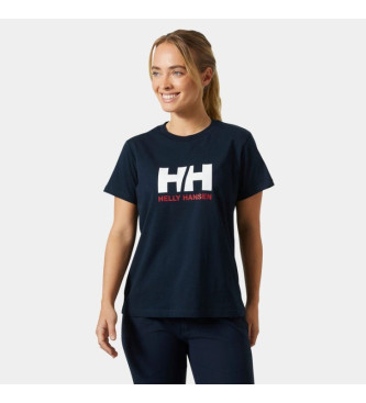 Helly Hansen T-shirt blu scuro con logo 2.0