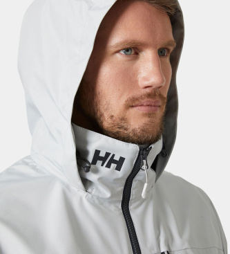 Helly Hansen Jadralna jakna Crew Hooded 2.0, meglena siva