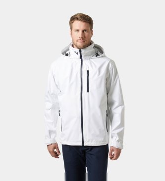 Helly Hansen Crew Hooded 2.0 seglarjacka vit