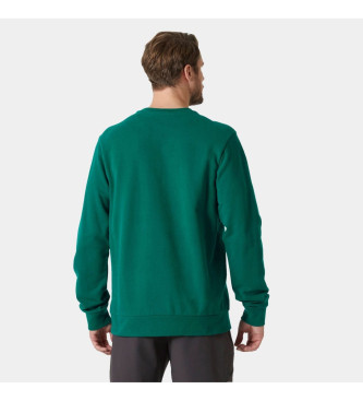 Helly Hansen Felpa verde Logo Crew 2.0 