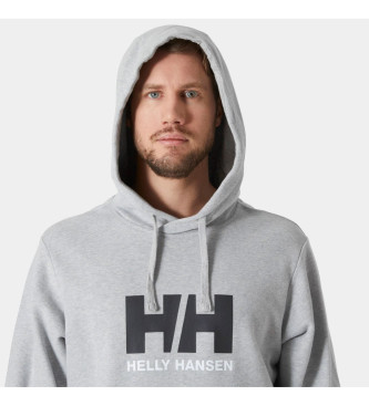 Helly Hansen Felpa grigia Logo Hoody 2.0