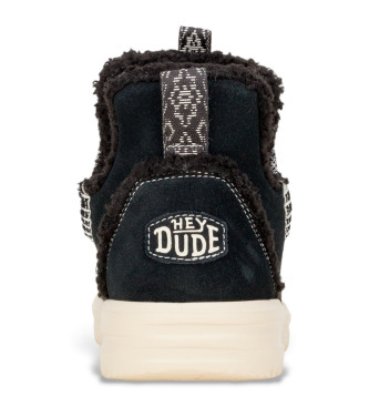 HeyDude Camden Suede Cozy Sneakers black