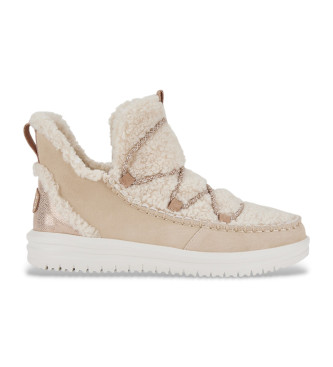 HeyDude Zapatillas Camden Suede Cozy beige