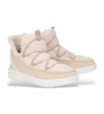 HeyDude Camden Suede Cozy beige sportschoenen