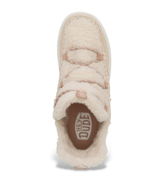 HeyDude Camden Suede Cozy beige sneakers