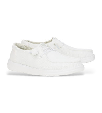 HeyDude Mocassins en maille extensible blanc 