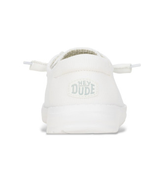 HeyDude Mocassins en maille extensible blanc 