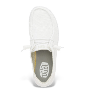 HeyDude Mocassins en maille extensible blanc 