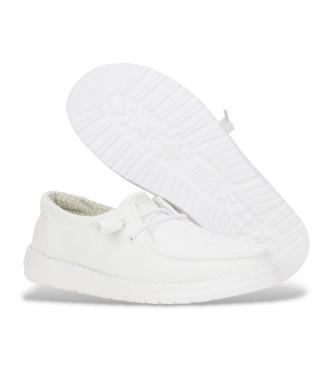 HeyDude Mocassins en maille extensible blanc 