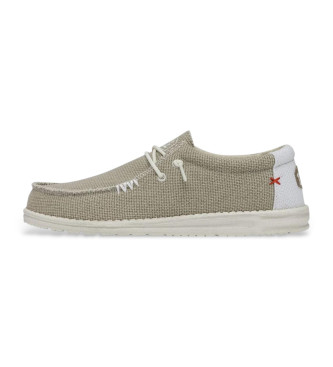 HeyDude Wally Gevlochten Mocassins beige