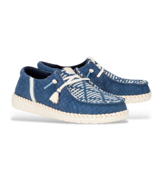 HeyDude Mocassins Wendy Funk Kustblauw