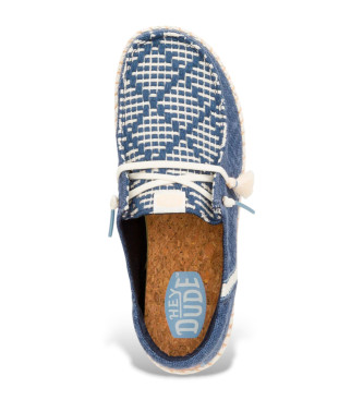HeyDude Mocassins Wendy Funk Kustblauw