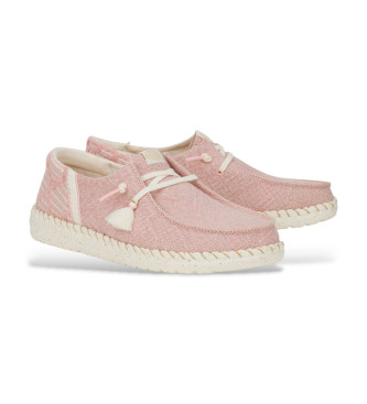 HeyDude Wendy Funk Jute Loafers roze
