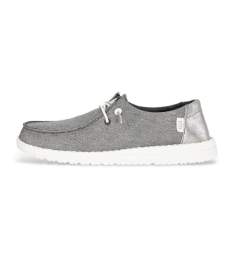 HeyDude Moccasins Wendy Metallic silver