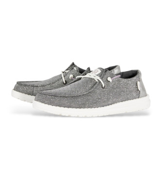 HeyDude Moccasins Wendy Metallic silver