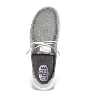 HeyDude Moccasins Wendy Metallic silver