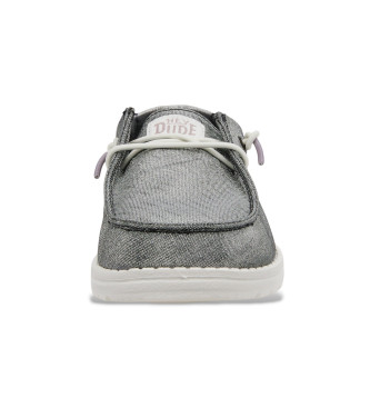 HeyDude Moccasins Wendy Metallic silver