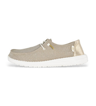 HeyDude Wendy Metallic Sparkle beige bdsko