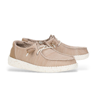 HeyDude Sapatos de barco Wendy Stretch Mesh castanhos