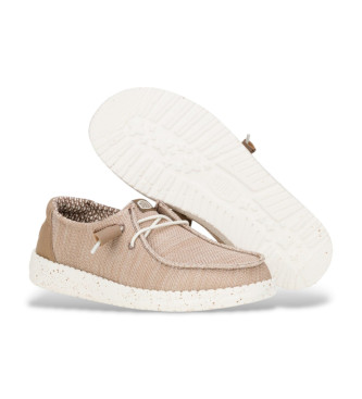 HeyDude Sapatos de barco Wendy Stretch Mesh castanhos