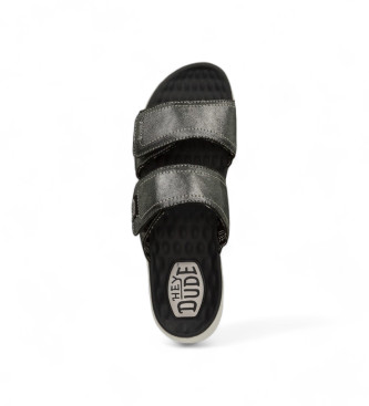 HeyDude Delray Slide Classic Silver Sandals