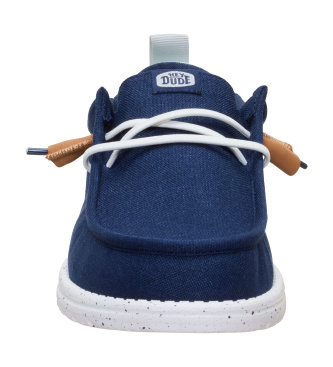HeyDude Čevlji Wally Craft Linen navy