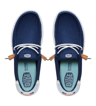HeyDude Čevlji Wally Craft Linen navy