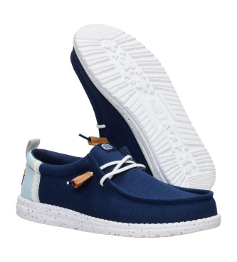 HeyDude Čevlji Wally Craft Linen navy