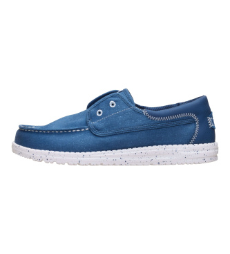 HeyDude Trainers Wally Cru Stretch Canvas blue