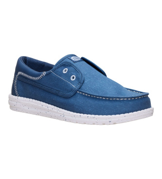 HeyDude Trainers Wally Cru Stretch Canvas blue