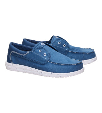 HeyDude Trainers Wally Cru Stretch Canvas blue
