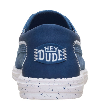 HeyDude Trainers Wally Cru Stretch Canvas blue