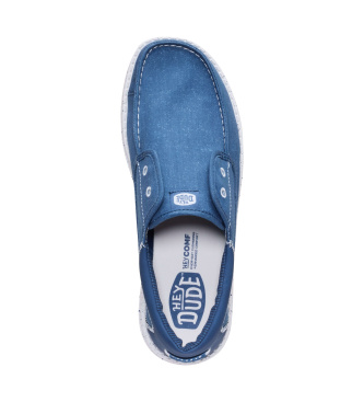 HeyDude Trainers Wally Cru Stretch Canvas blue