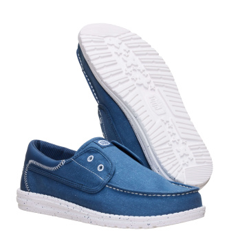 HeyDude Trainers Wally Cru Stretch Canvas blue