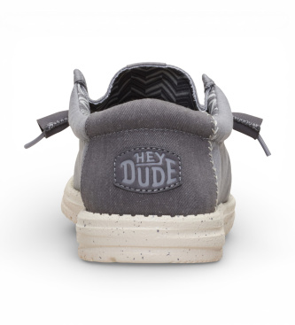 HeyDude Trainers Wally Stretch Canvas grey