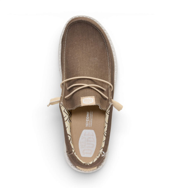 HeyDude Trainers Wally Stretch Canvas brown