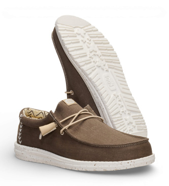 HeyDude Trainers Wally Stretch Canvas brown