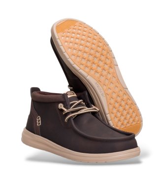 HeyDude Wally Mid Gripr Classic bruine schoenen