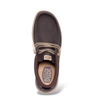 HeyDude Wally Mid Gripr Classic bruine schoenen